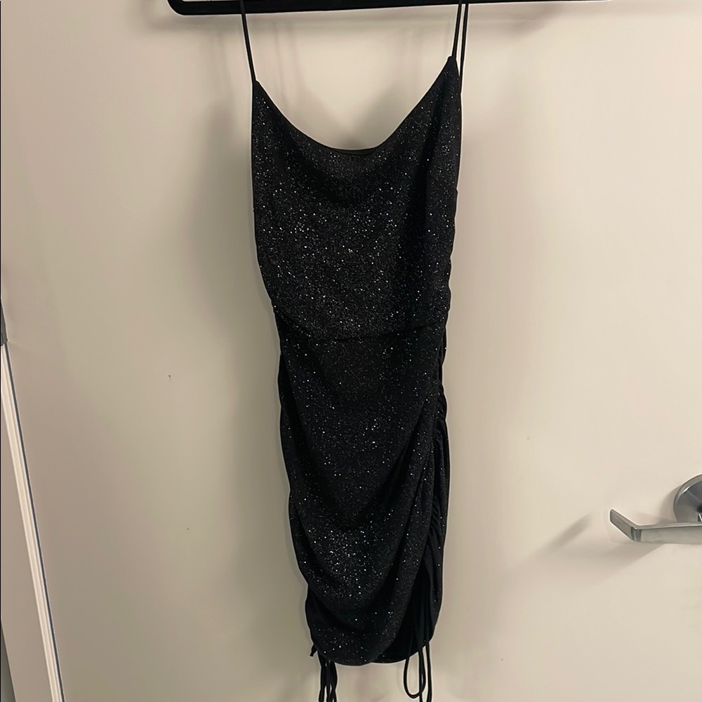 Elegant Black Glitter Dress